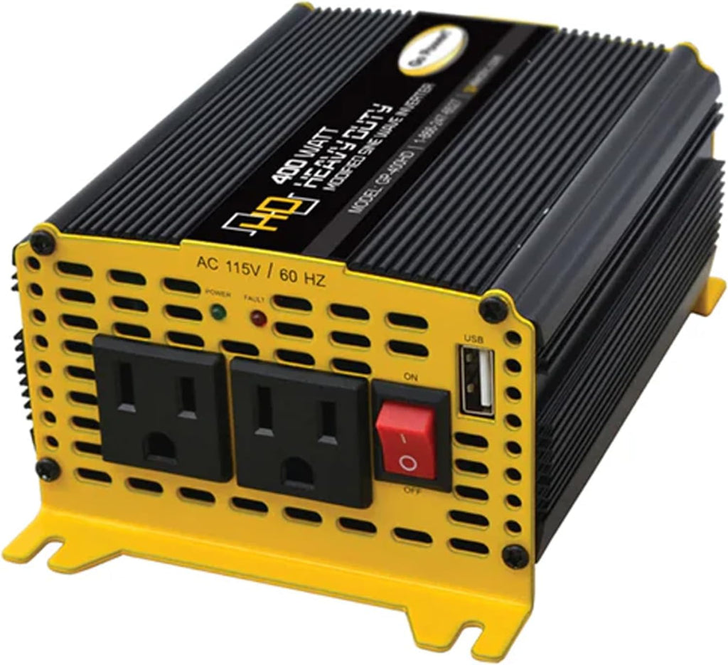 Milkcrate Vehicle and Mobile Office Work Station with 400 Watt Power Inverter | 400 Watt Power Inverter