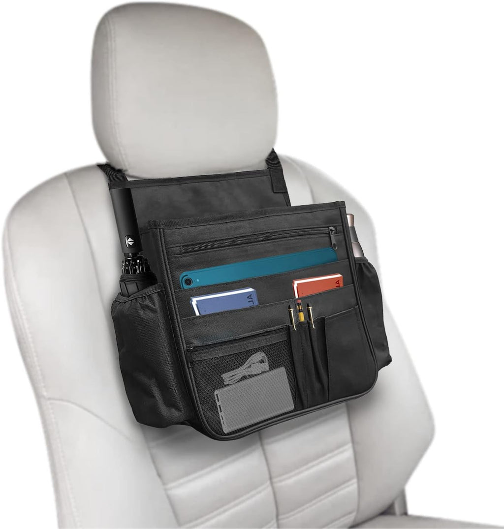 Ultimate Car Backseat Organizer - Versatile Hanging Storage Bag with Multiple Pockets and Cup Holders for Cars, Trucks, and SUVs