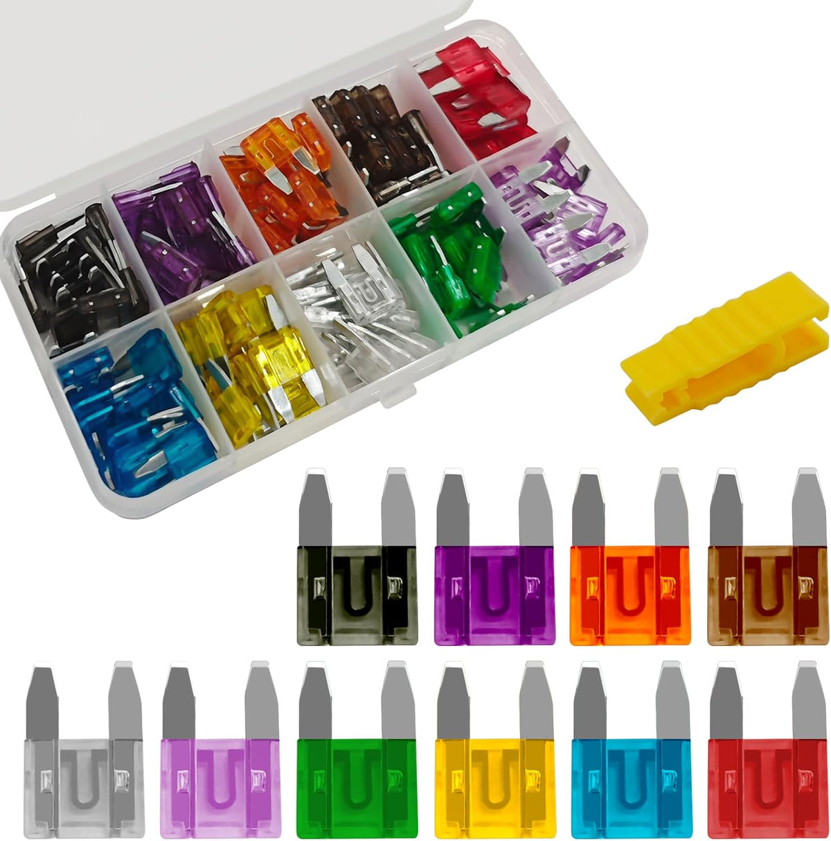 Ultimate 120PCS Mini Fuses Assortment Kit - Multi-Color Auto Blade Fuses with Puller Tool for Cars, RVs, Trucks, and More!