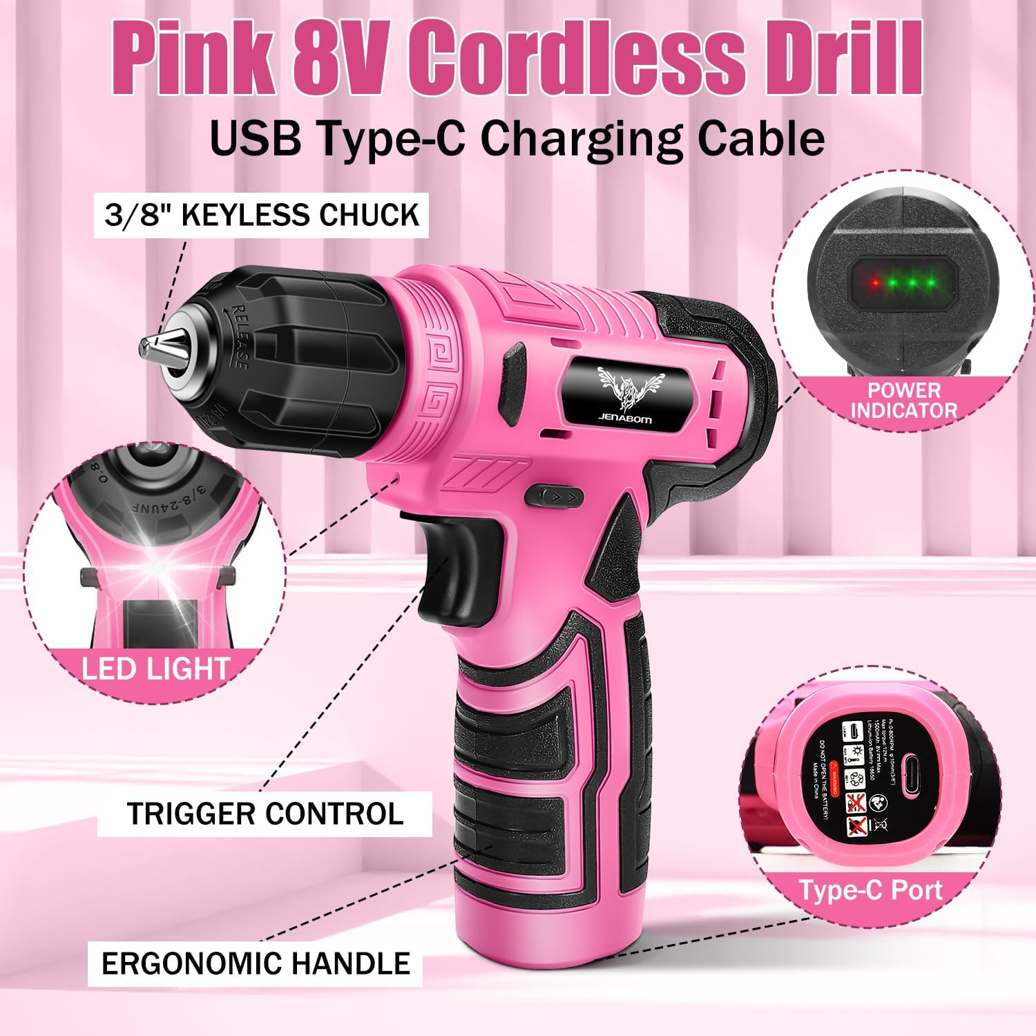Ultimate 8V Cordless Drill Set - Complete Home Tool Kit for DIY Enthusiasts and Homeowners