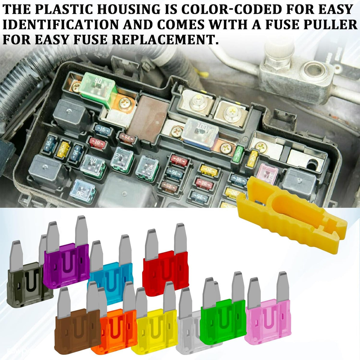 Ultimate 120PCS Mini Fuses Assortment Kit - Multi-Color Auto Blade Fuses with Puller Tool for Cars, RVs, Trucks, and More!