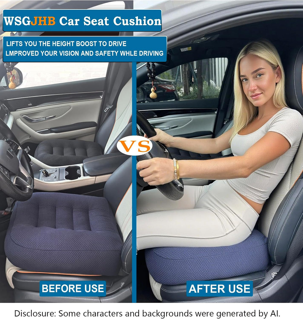 Office Chair Cushion Pillow Adult Car Booster Seat Cushions | Seat Cushions for Short People Effectively Increase Field of View Lower Back Fatigue Relief, for Home Anti-Slip 18X18X4.7"