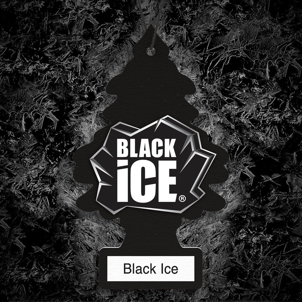 Transform Your Space with Little Trees Black Ice Air Freshener - Long Lasting Scent for Home and Auto - 24 Pack