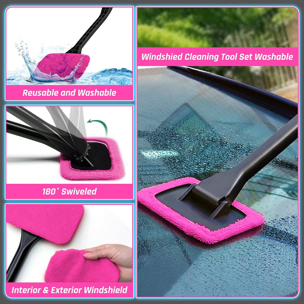 38PCS Car Detailing Kit Interior Cleaner with High Power Handheld Vacuum, Car Wash Kit with Detailing Brush Set,Car Interior Detailing Kit,,Pink Car Accessories for Motorcycle,Cars,Gift for Women