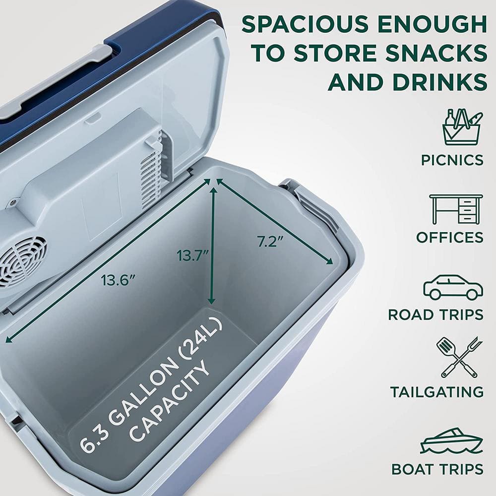 Stay Cool and Warm on the Go with the 24L Electric Cooler and Warmer - Your Ultimate Portable Car Fridge!