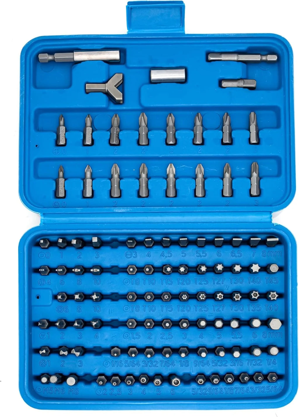 10082A Security Bit Set and Ratcheting Screwdriver | 101 Piece Set | Chrome Vanadium Steel | Screwdriver Bit Set Phillips, Tamperproof Torx Bits, & Flat | 1/4" Hex Shank Magnetic Bit Holder
